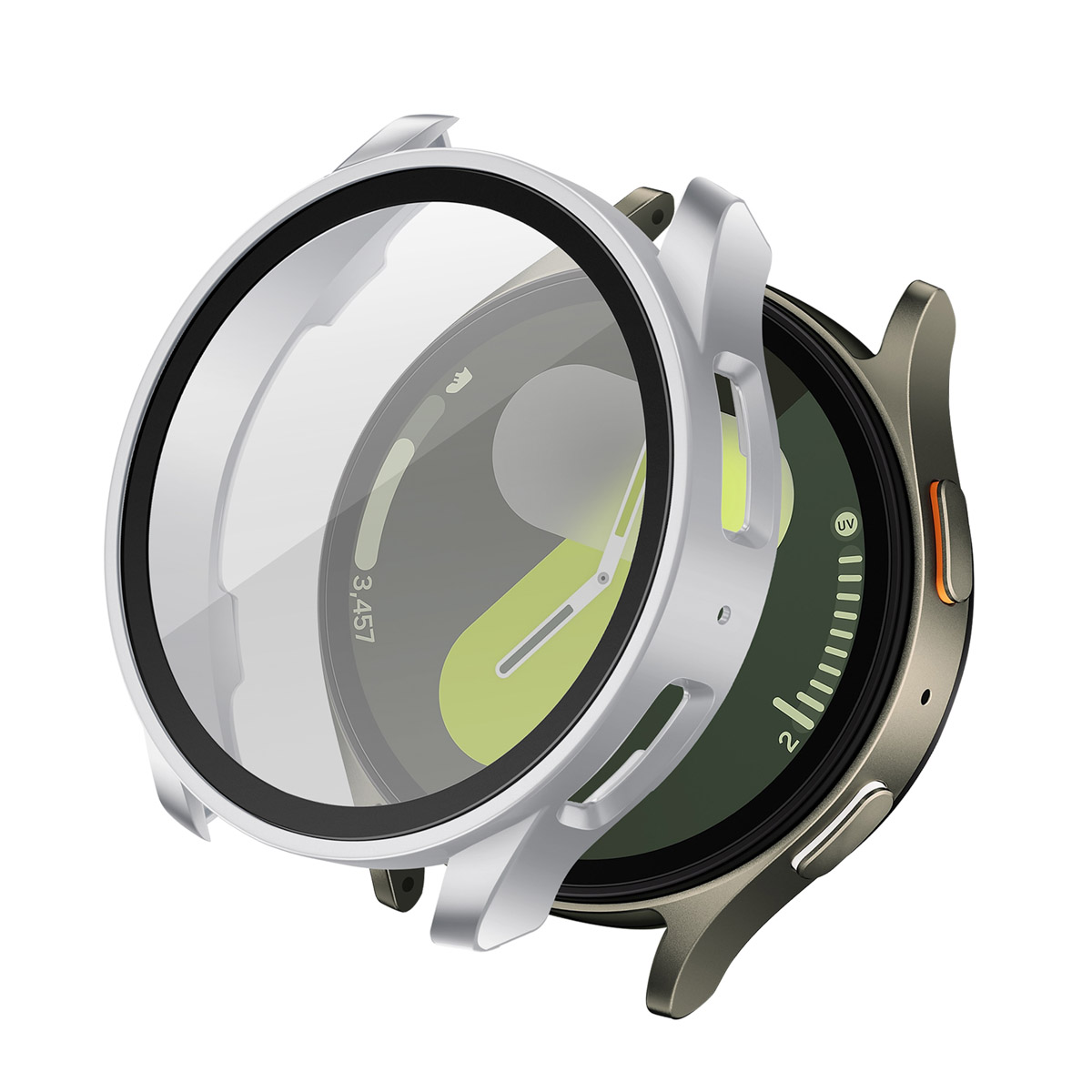 imoshion Full Cover Hard Case für das Samsung Galaxy Watch 7 - 40 mm - Silber