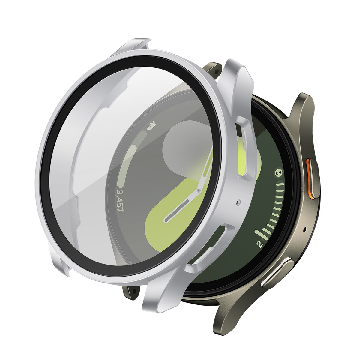 imoshion Full Cover Hard Case für das Samsung Galaxy Watch 7 - 44 mm - Silber