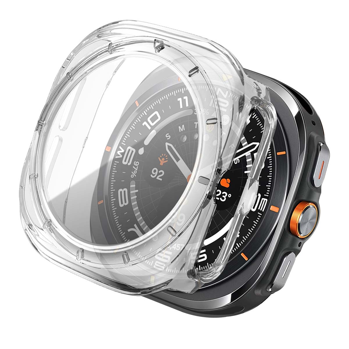 imoshion Full Cover Hard Case für das Samsung Galaxy Watch Ultra (2024/2025) - Transparent
