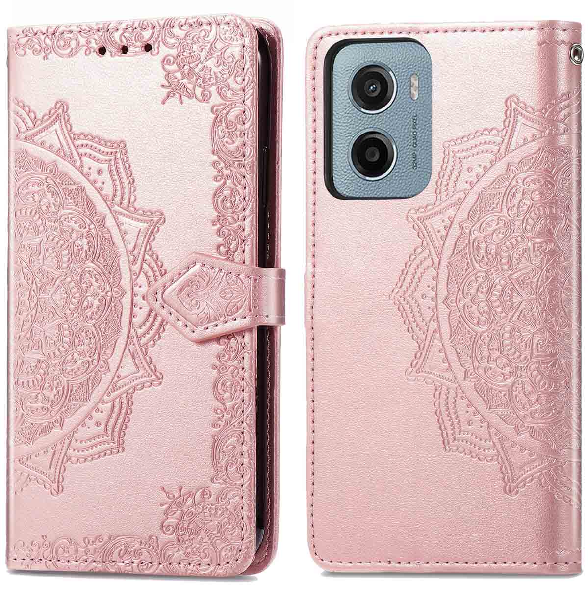 imoshion Mandala Klapphülle für das Motorola Moto G05 / E15 - Rosé gold