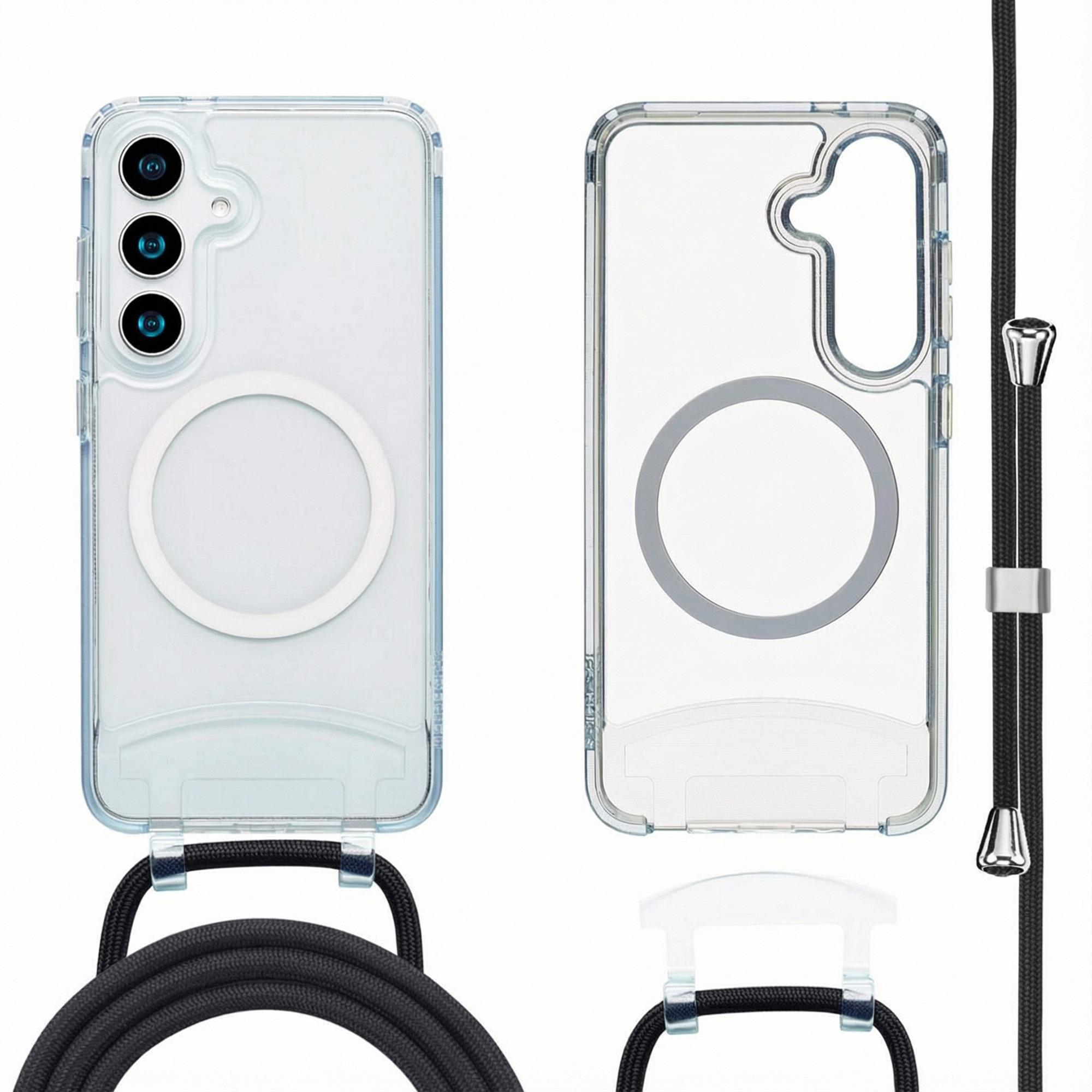 imoshion MagSafe Hülle mit abnehmbarem Band für das Samsung Galaxy S25 / S24 - Transparent