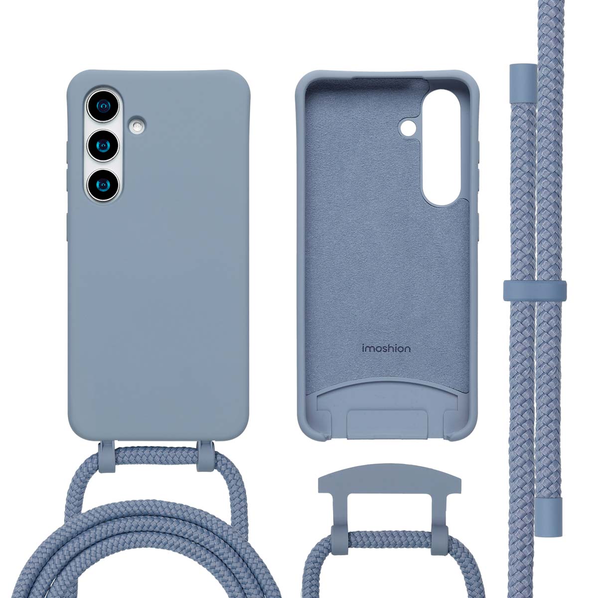 imoshion Color Backcover mit abnehmbarem Handykette und MagSafe für das Samsung Galaxy S25 / S24 - Ash Blue