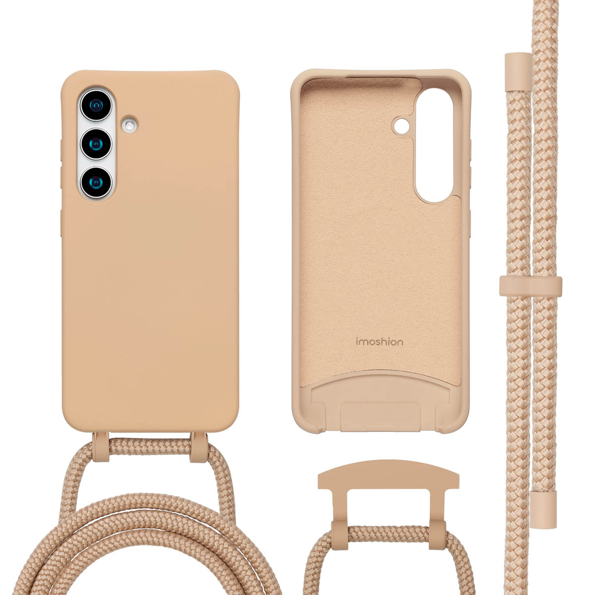 imoshion Color Backcover mit abnehmbarem Handykette und MagSafe für das Samsung Galaxy S25 / S24 - Beige