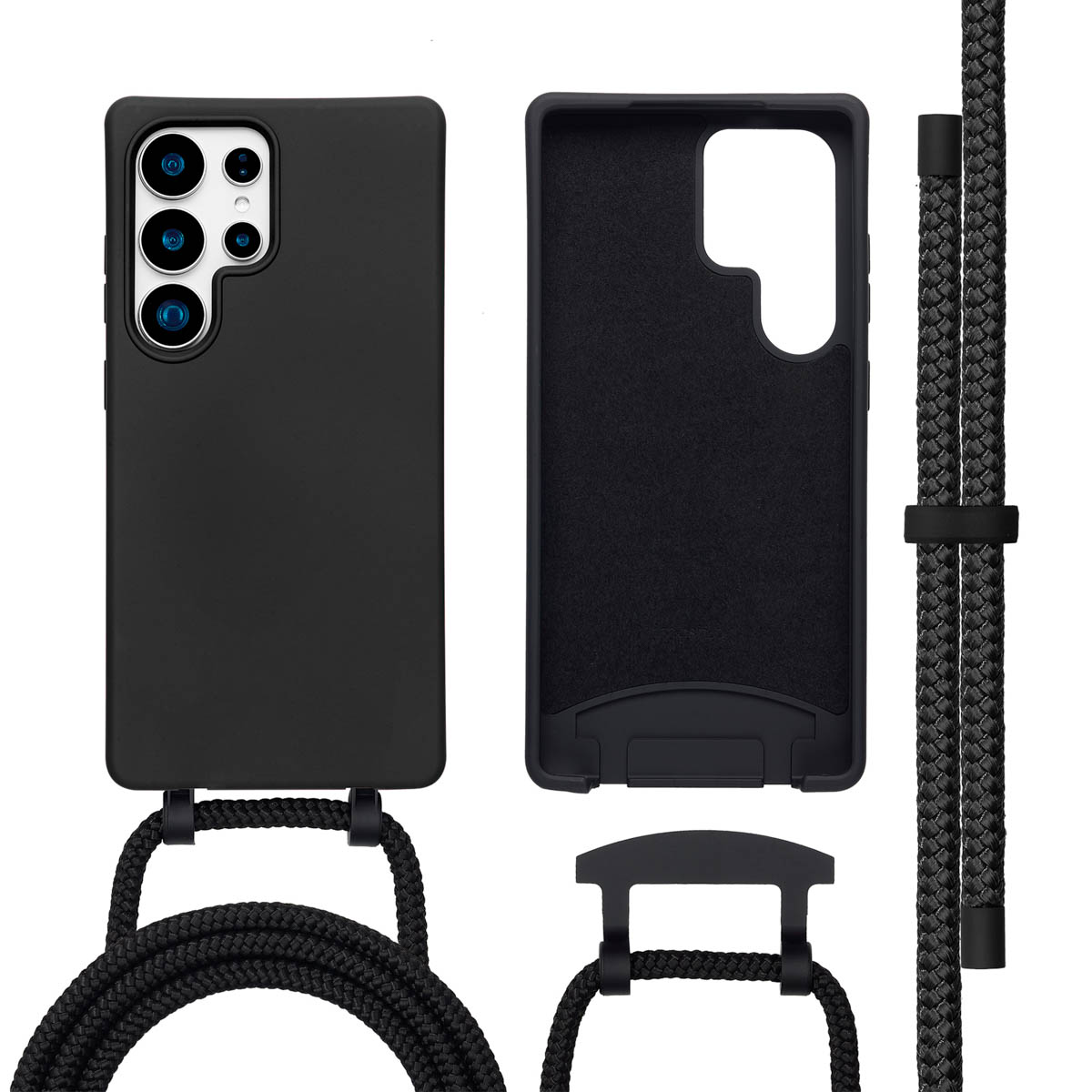 imoshion Color Backcover mit abnehmbarem Handykette und MagSafe für das Samsung Galaxy S25 Ultra - Schwarz