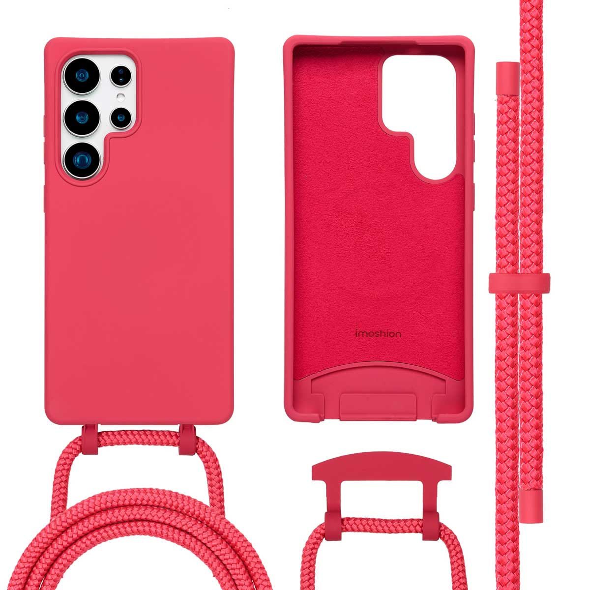 imoshion Color Backcover mit abnehmbarem Handykette und MagSafe für das Samsung Galaxy S25 Ultra - Red Raspberry