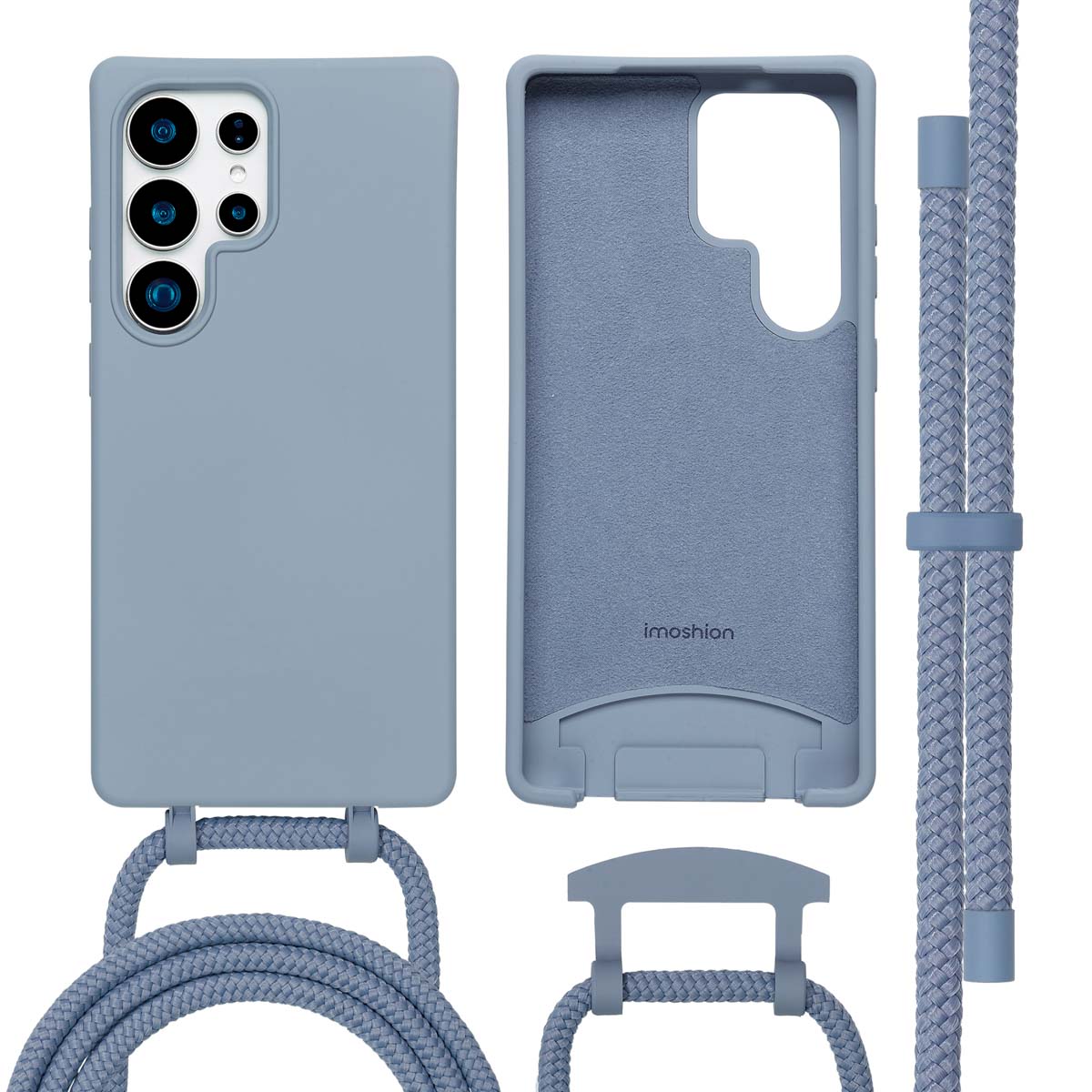 imoshion Color Backcover mit abnehmbarem Handykette und MagSafe für das Samsung Galaxy S25 Ultra - Ash Blue