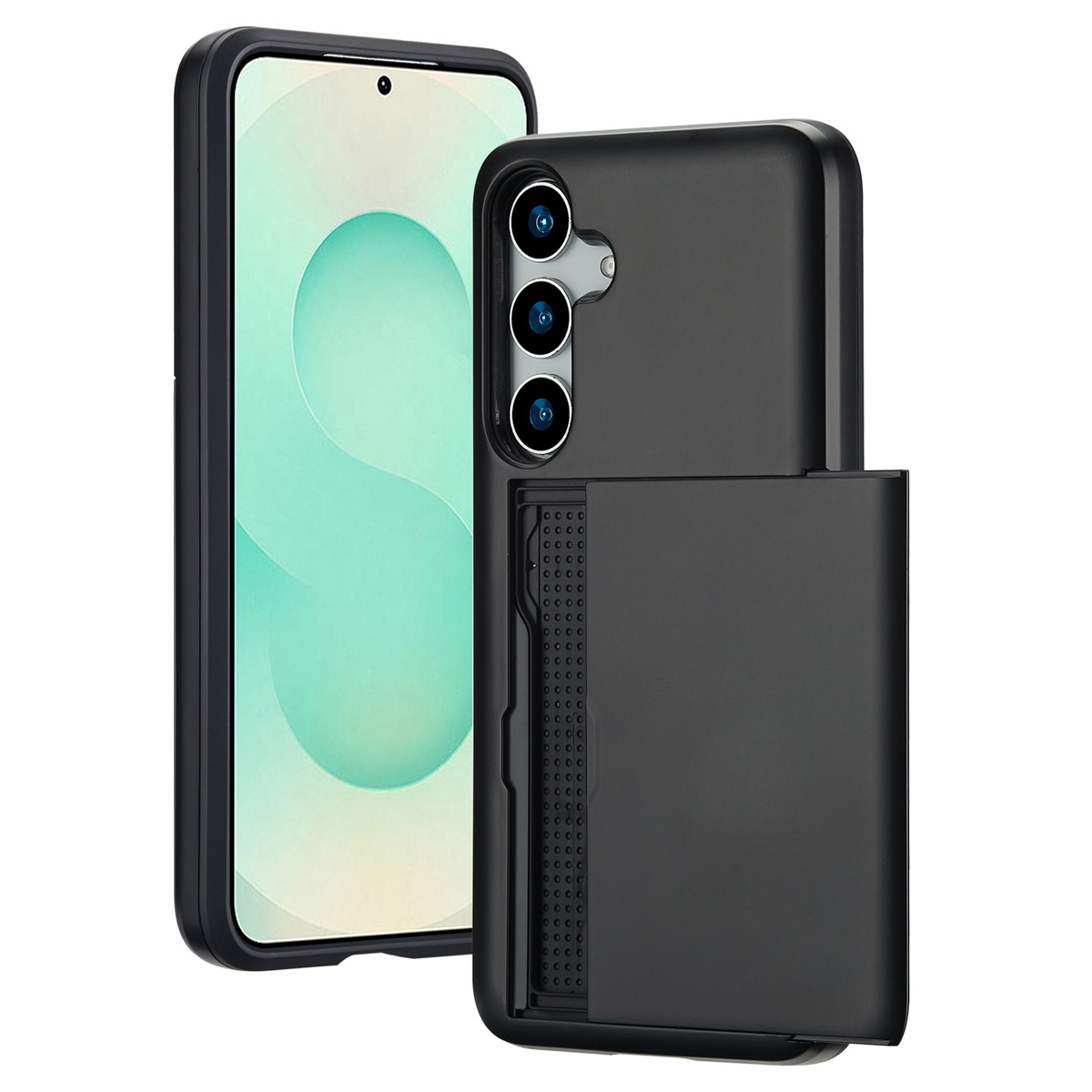 imoshion Backcover mit Kartenfach für das Samsung Galaxy S25 Plus - Schwarz