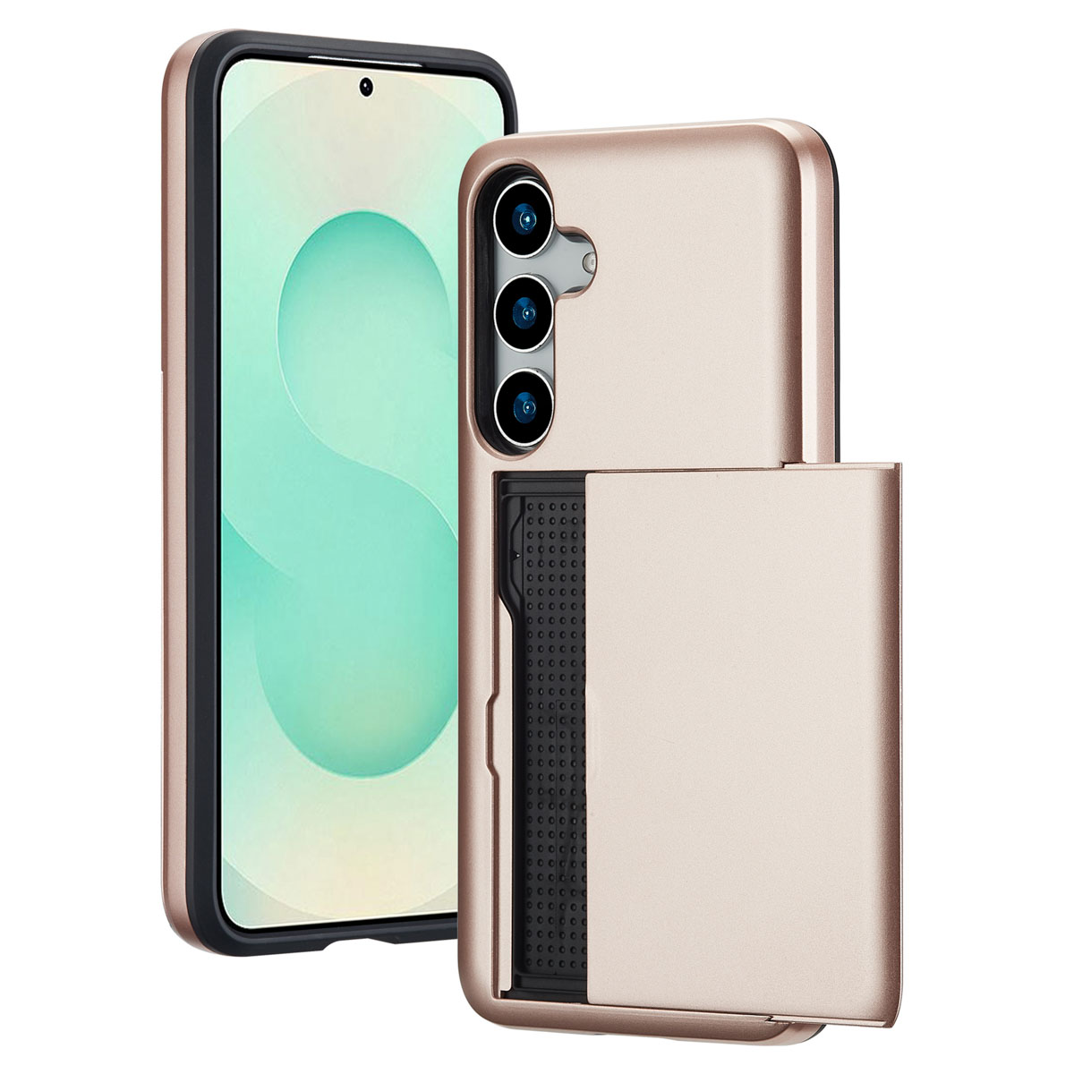 imoshion Backcover mit Kartenfach für das Samsung Galaxy S25 Plus - Rosé gold