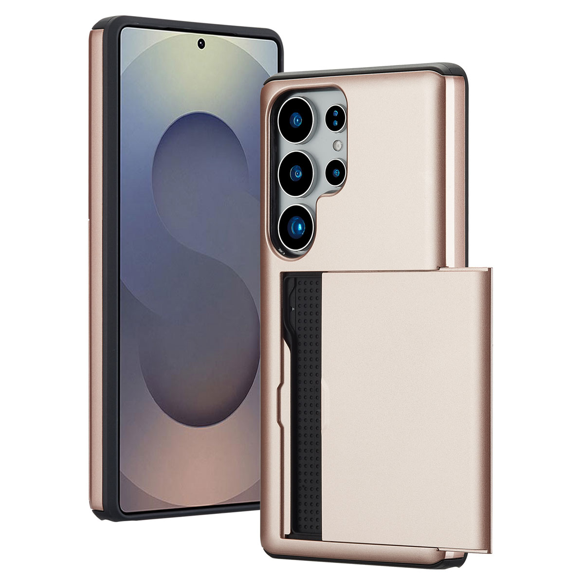 imoshion Backcover mit Kartenfach für das Samsung Galaxy S25 Ultra - Rosé gold