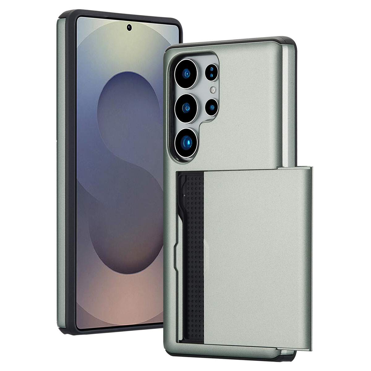 imoshion Backcover mit Kartenfach für das Samsung Galaxy S25 Ultra - Grün