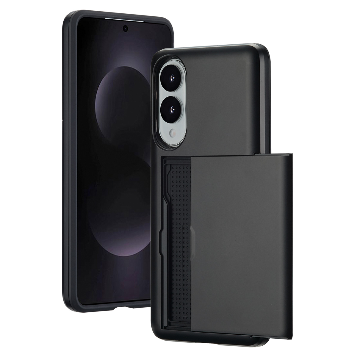 imoshion Backcover mit Kartenfach für das Samsung Galaxy S25 Edge - Schwarz