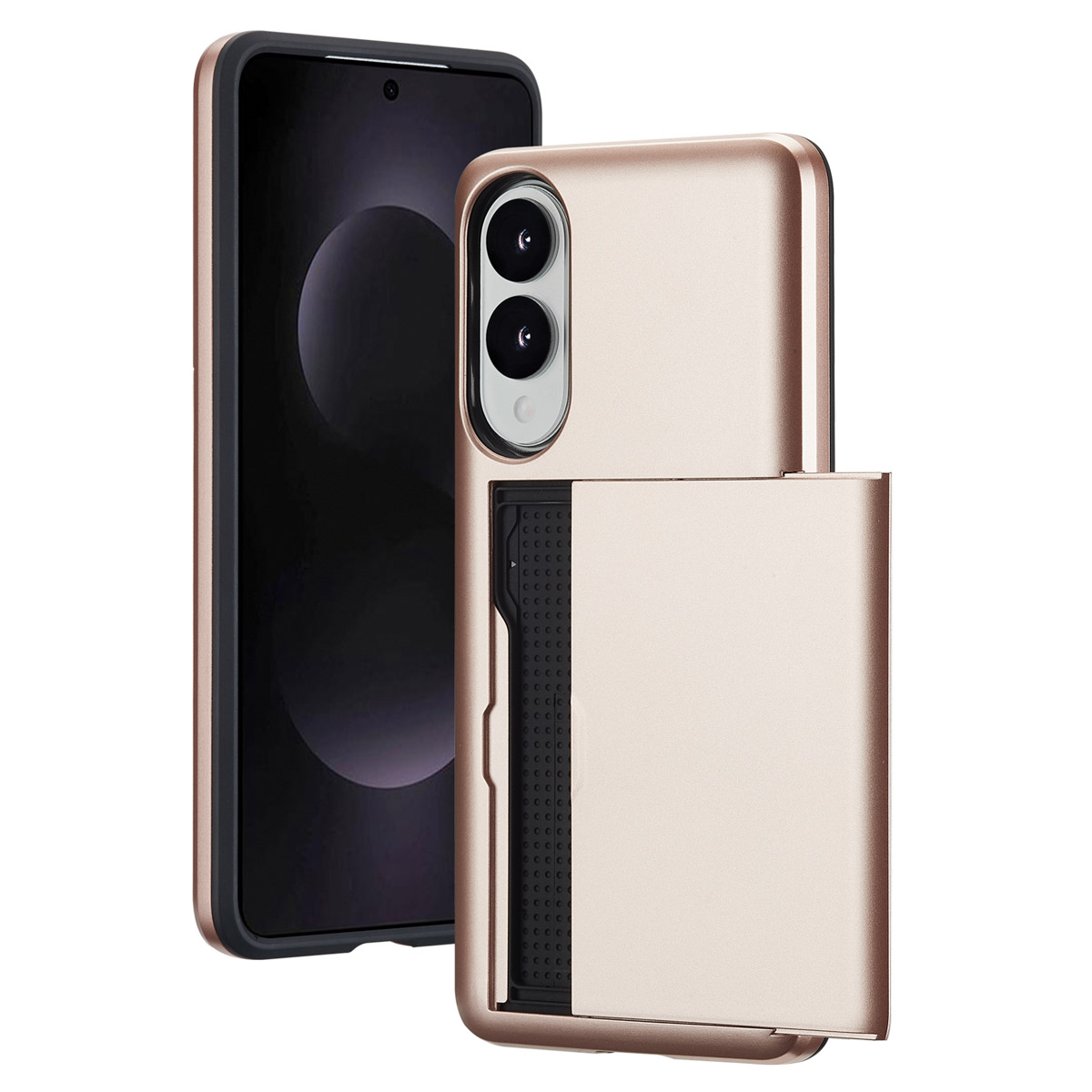 imoshion Backcover mit Kartenfach für das Samsung Galaxy S25 Edge - Rosé gold