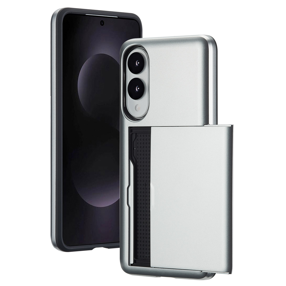 imoshion Backcover mit Kartenfach für das Samsung Galaxy S25 Edge - Grau