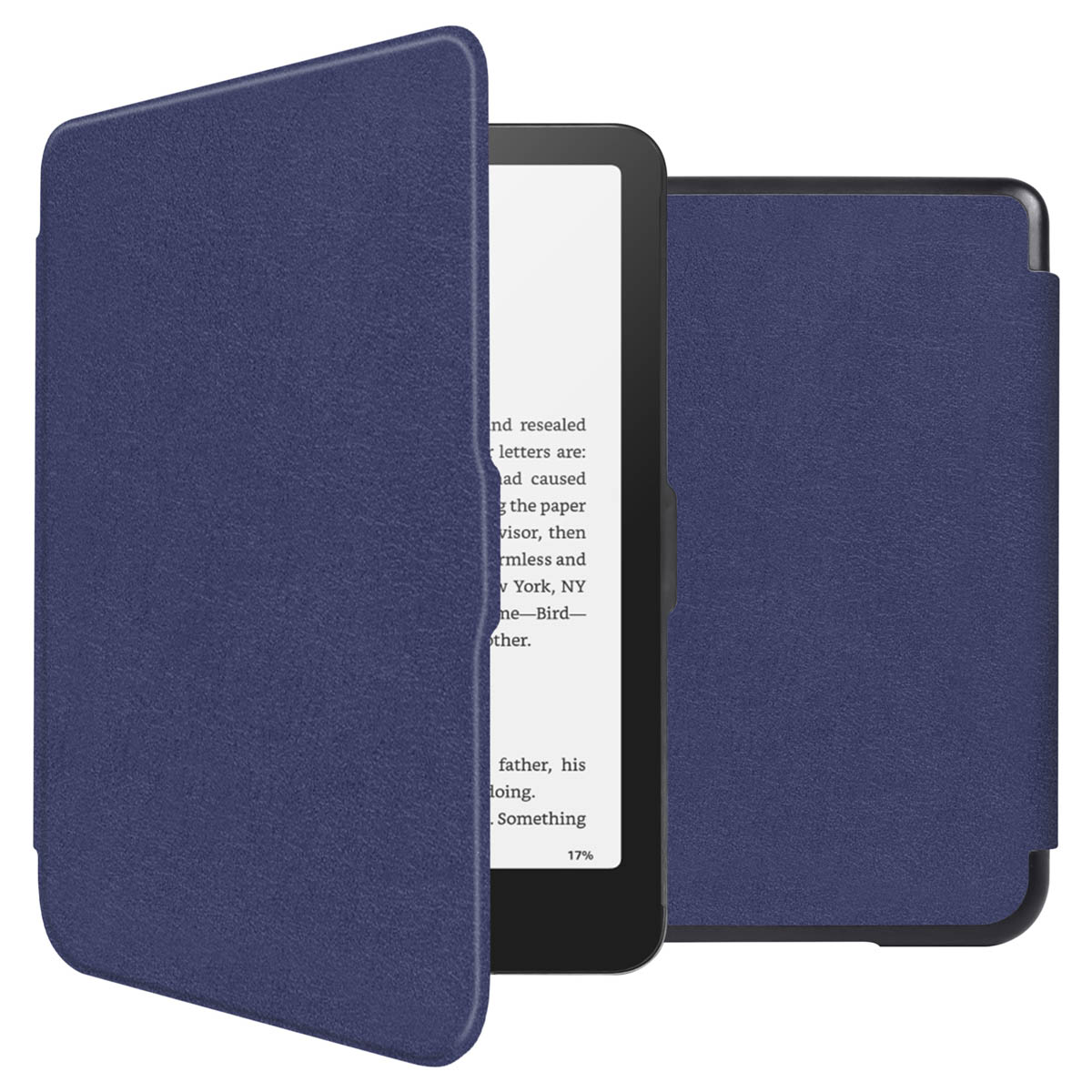 imoshion Slim Hard Case Klapphülle für das Amazon Kindle Paperwhite (2024) / Paperwhite Signature Edition (2024) / Colorsoft (2024) / Colorsoft Signature Edition (2024) - Dunkelblau