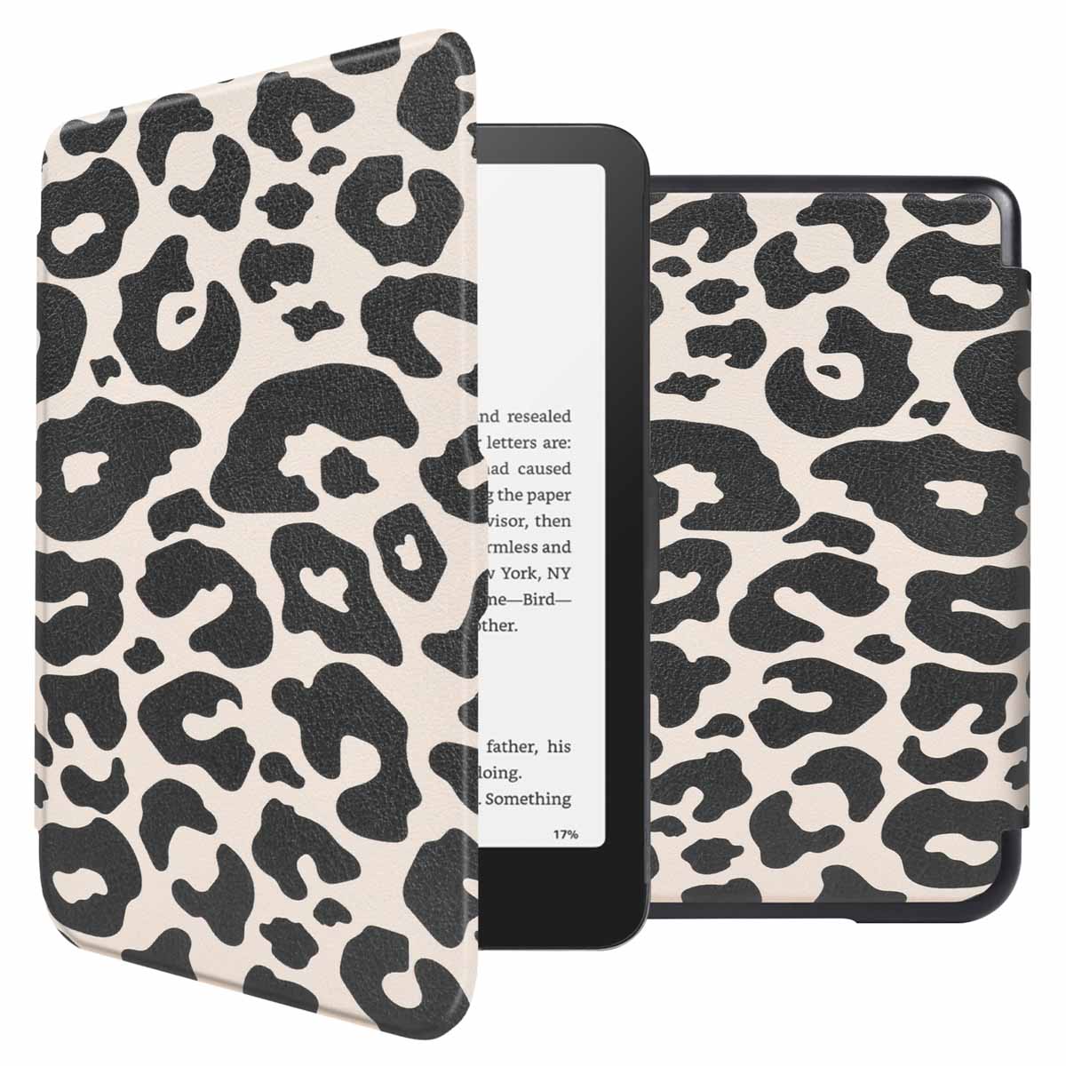 imoshion Design Slim Hard Case Klapphülle für das Amazon Kindle Paperwhite (2024) / Paperwhite Signature Edition (2024) / Colorsoft (2024) / Colorsoft Signature Edition (2024) - Leopard