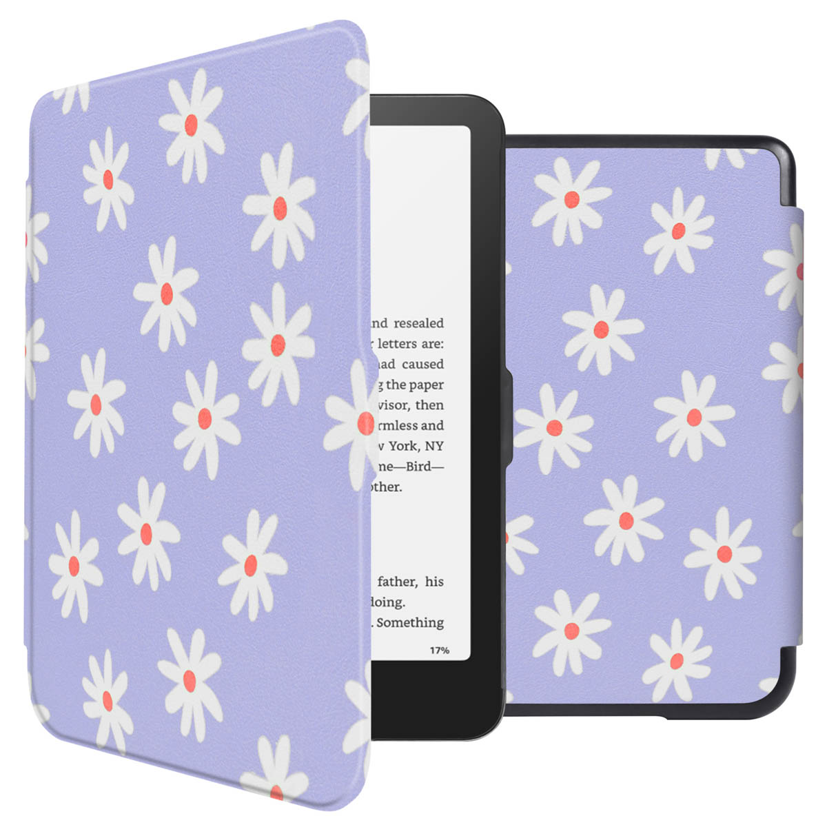 imoshion Design Slim Hard Case Klapphülle für das Amazon Kindle Paperwhite (2024) / Paperwhite Signature Edition (2024) / Colorsoft (2024) / Colorsoft Signature Edition (2024) - Flowers Distance