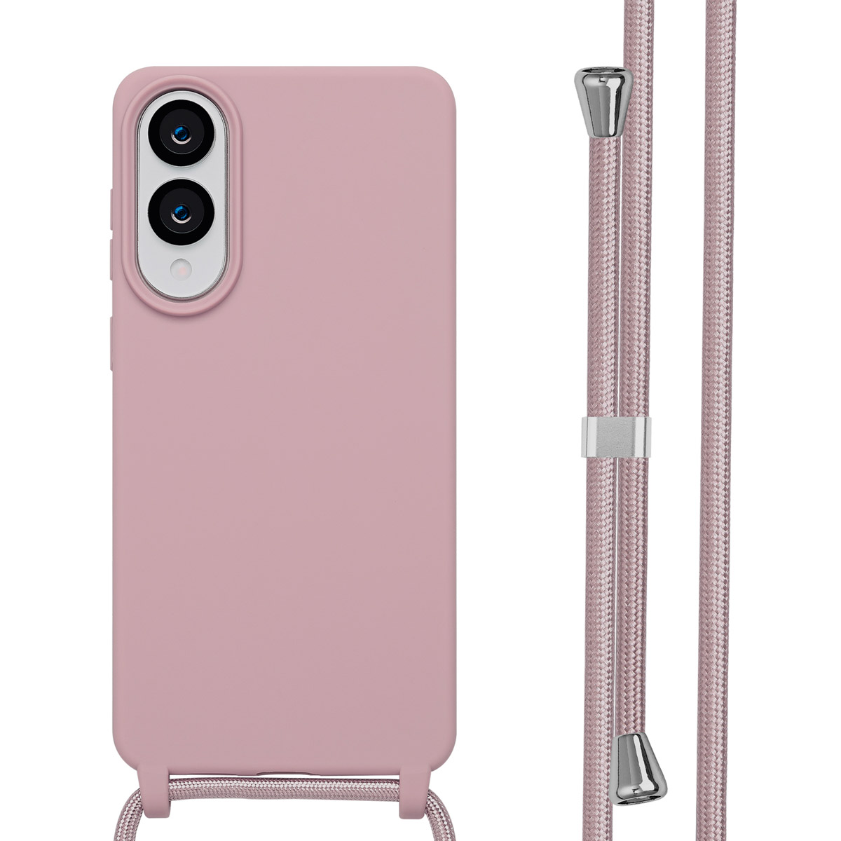 imoshion SilikonHülle mit Band für das Samsung Galaxy S25 Edge - Sand Pink