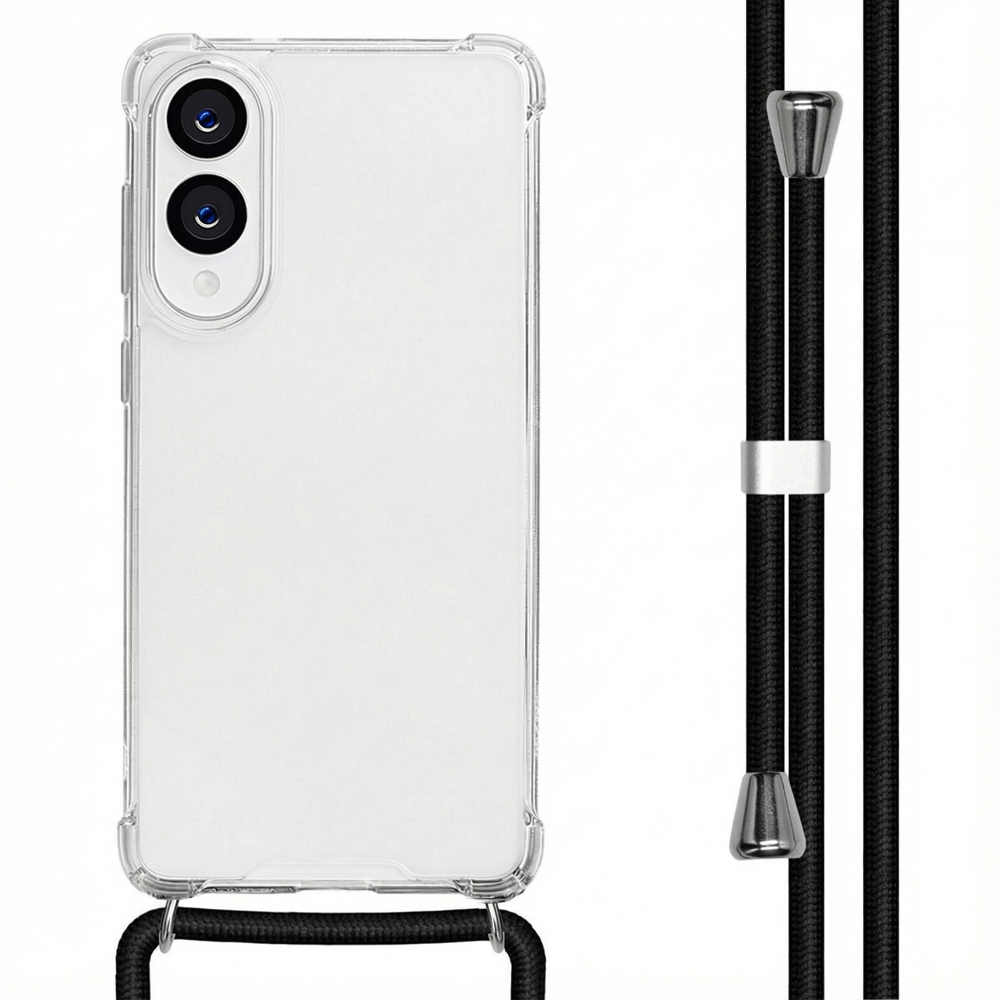 imoshion Transparentes Backcover mit Band für das Samsung Galaxy S25 Edge - Schwarz