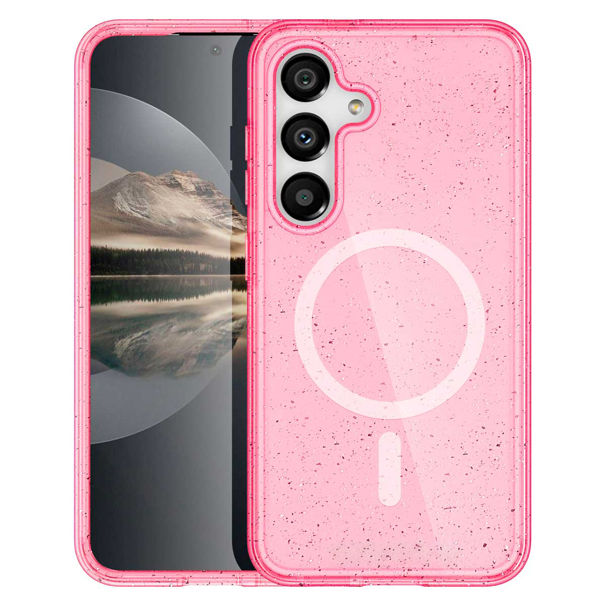 imoshion Sparkle Back Cover mit MagSafe für das Samsung Galaxy S25 Plus - Rosa