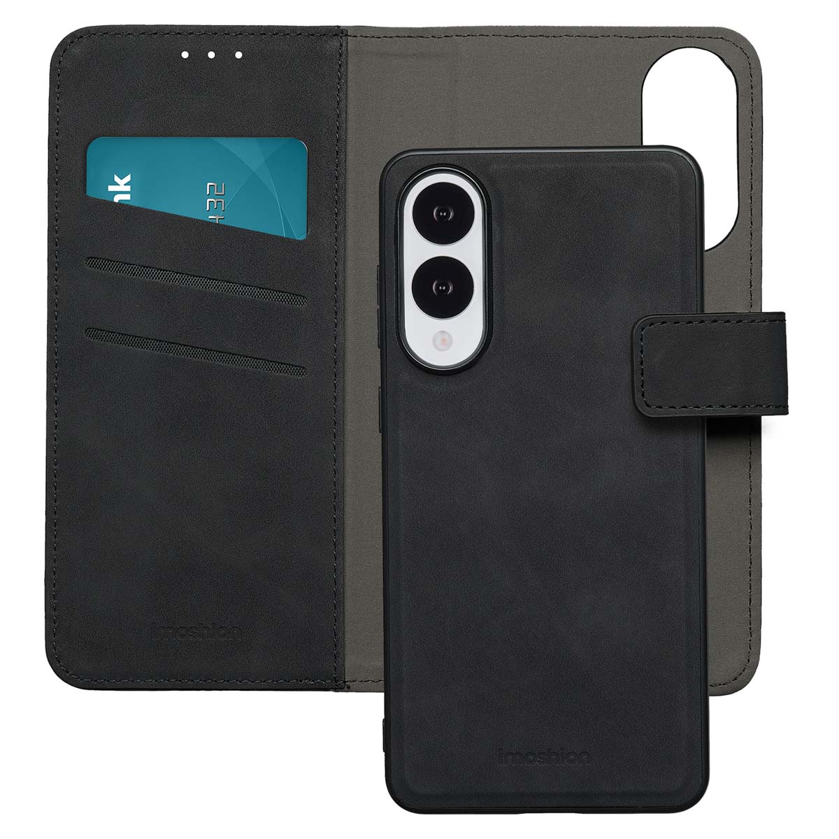 imoshion Entfernbare 2-1 Luxus Klapphülle für das Samsung Galaxy S25 Edge - Schwarz