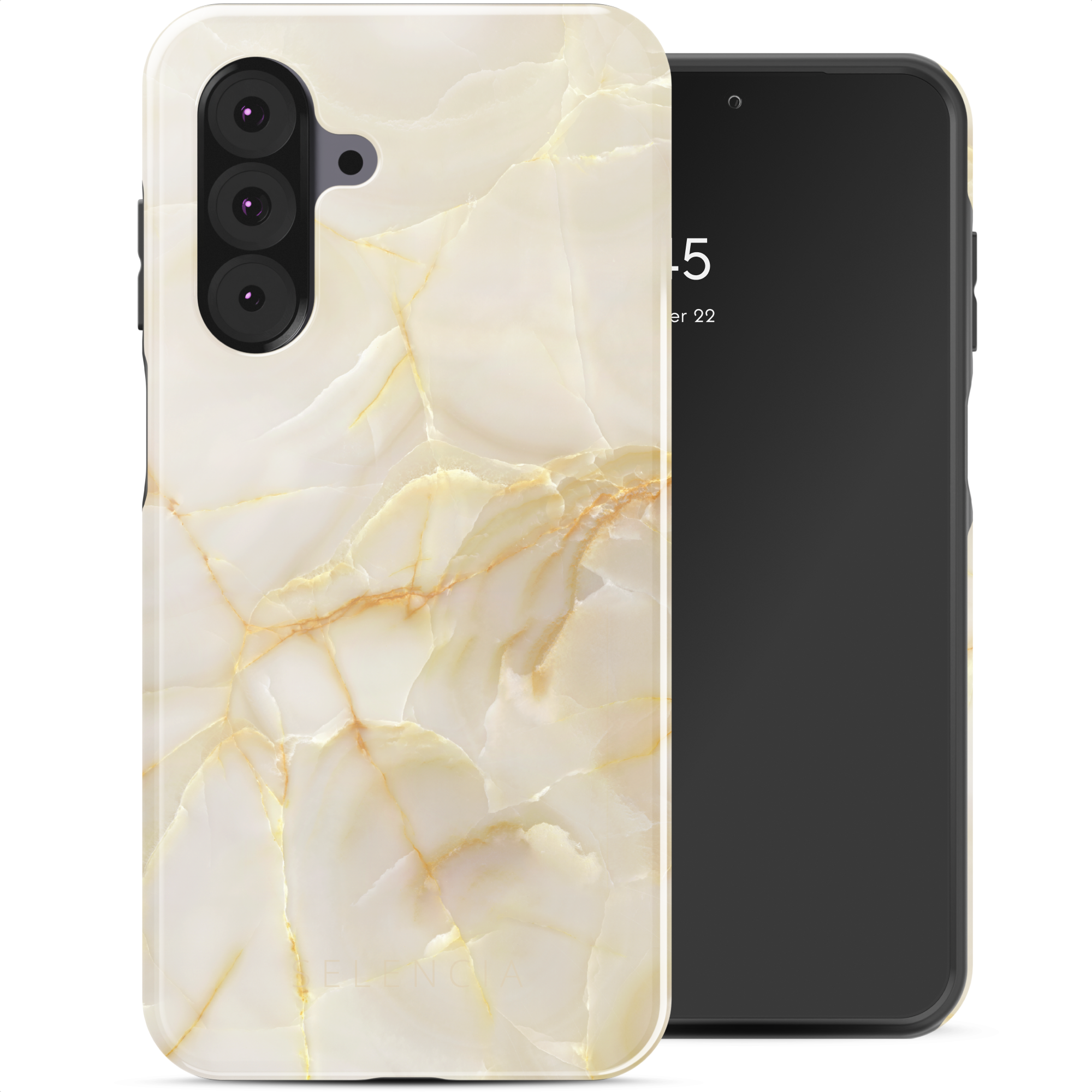 Selencia Vivid Back Cover für das Samsung Galaxy A26 - Golden Beige Marble