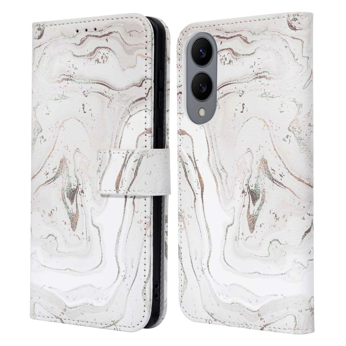 imoshion Design Klapphülle für das Samsung Galaxy S25 Edge - Sandy Marble