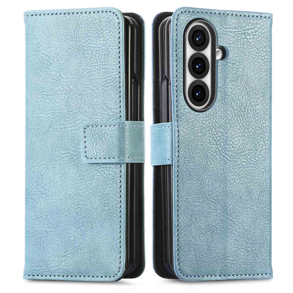 imoshion Luxuriöse Klapphülle für das Samsung Galaxy Fold 7 - Hellblau