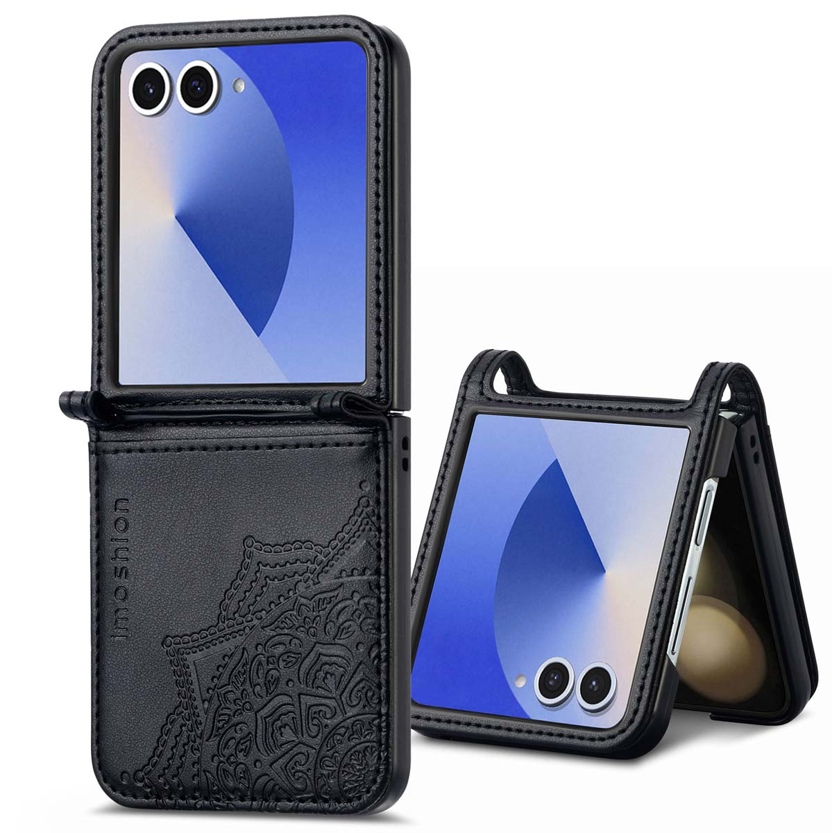 imoshion Mandala Klapphülle für das Samsung Galaxy Z Flip 7 - Schwarz