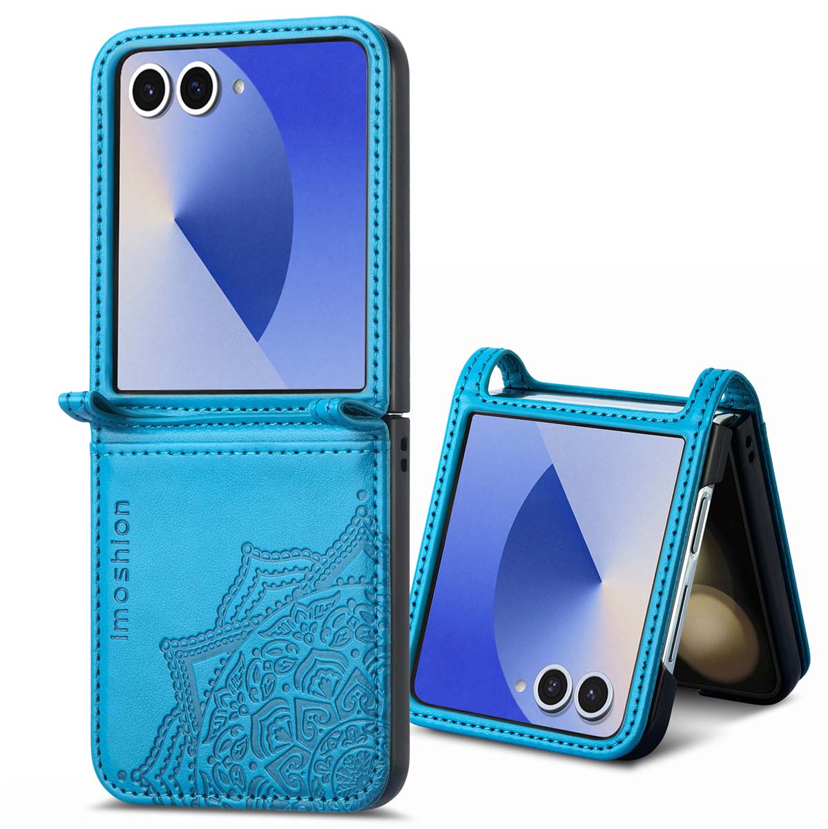 imoshion Mandala Klapphülle für das Samsung Galaxy Z Flip 7 - Türkis