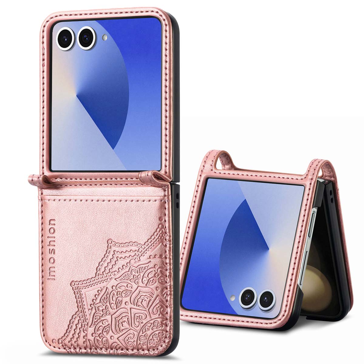 imoshion Mandala Klapphülle für das Samsung Galaxy Z Flip 7 - Rosé gold