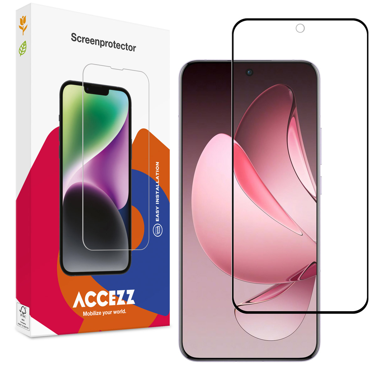 Accezz Screen Protector aus gehärtetem Glas für das Oppo Reno 13 Pro