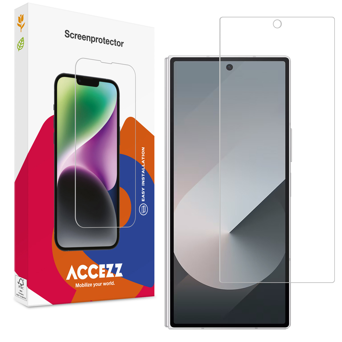 Accezz Screen Protector aus gehärtetem Glas für das Samsung Galaxy Z Fold 8 Ultra / Fold 7