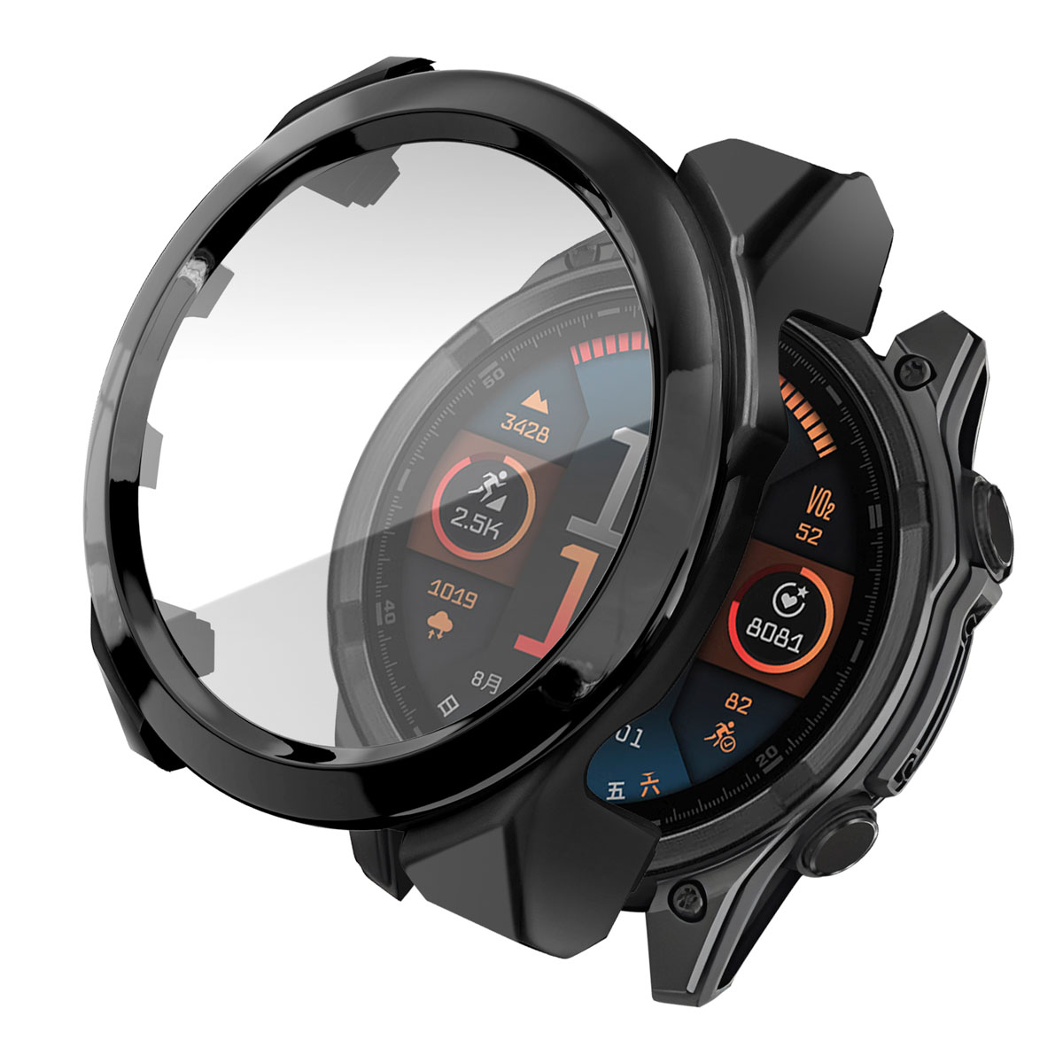 imoshion Full Cover Hard Case für das Garmin Fenix 8 - 51 mm - Schwarz