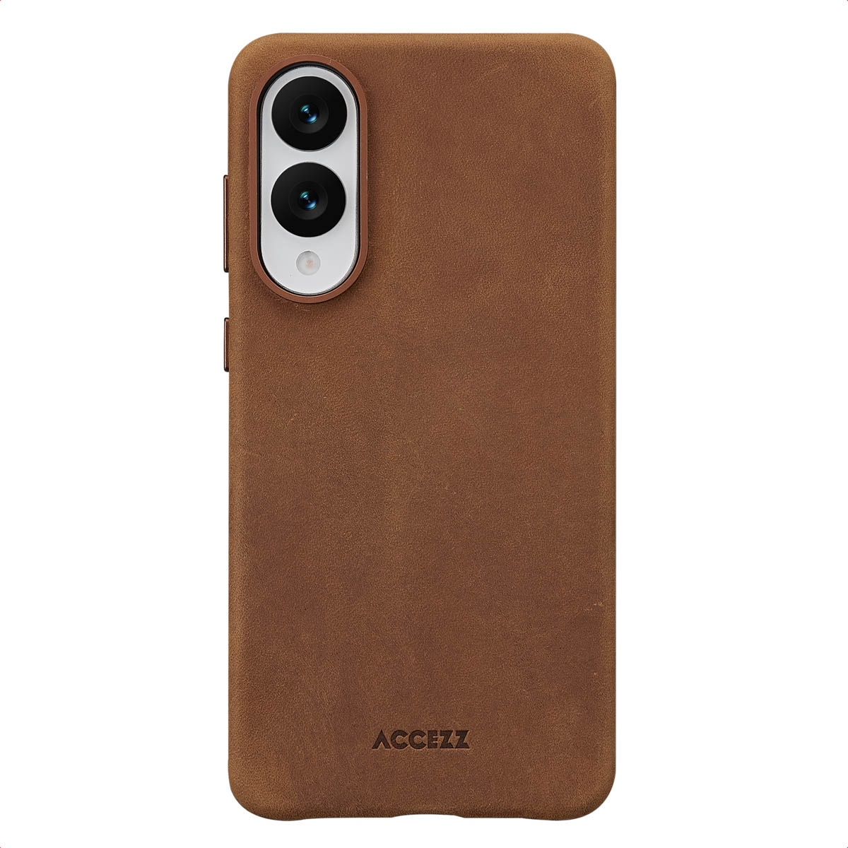 Accezz Vintage Leather Magsafe Backcover für das Samsung Galaxy S25 Edge - Tabacco Cognac