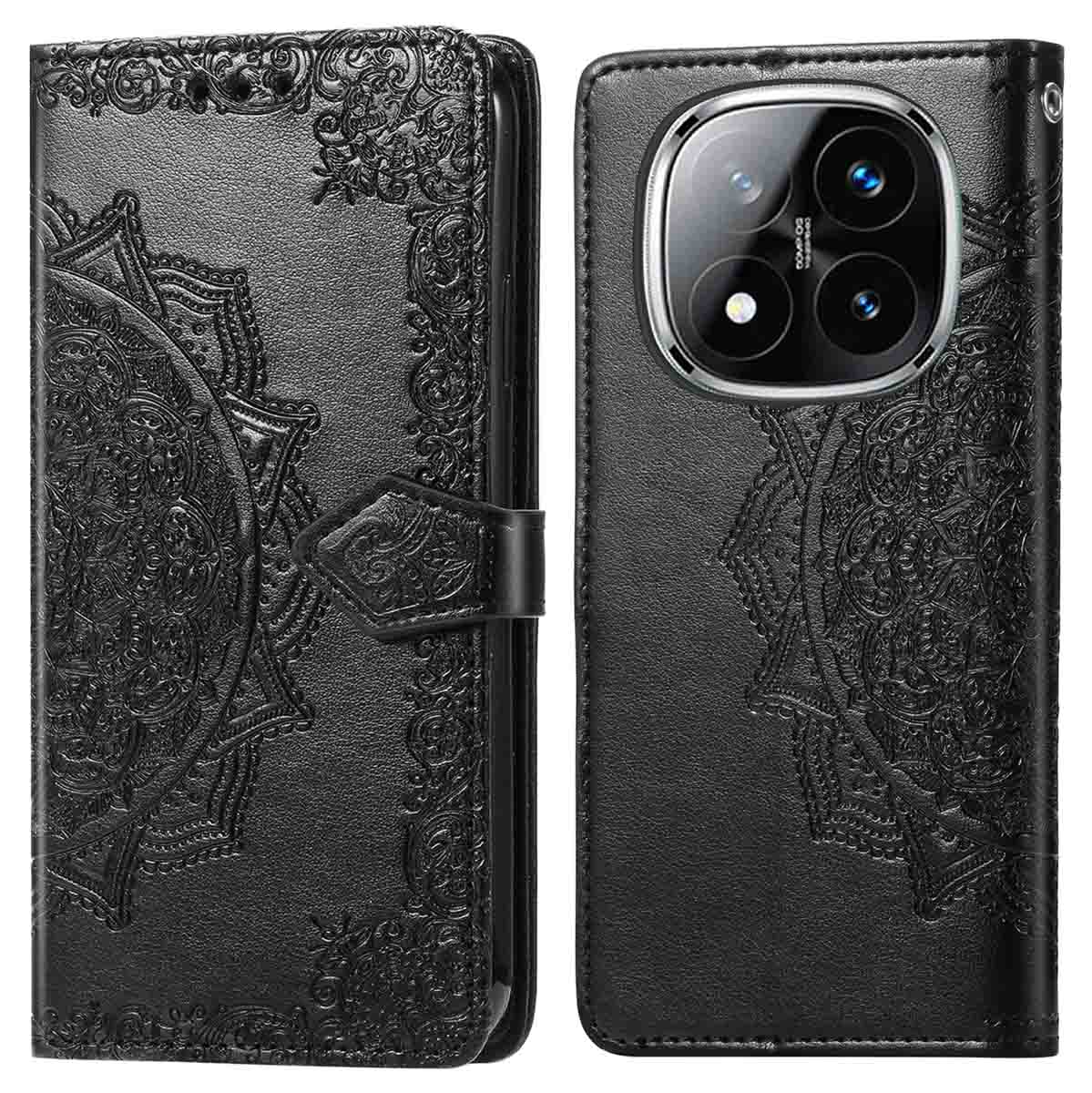 imoshion Mandala Klapphülle für das Xiaomi Redmi Note 14 Pro (4G) - Schwarz