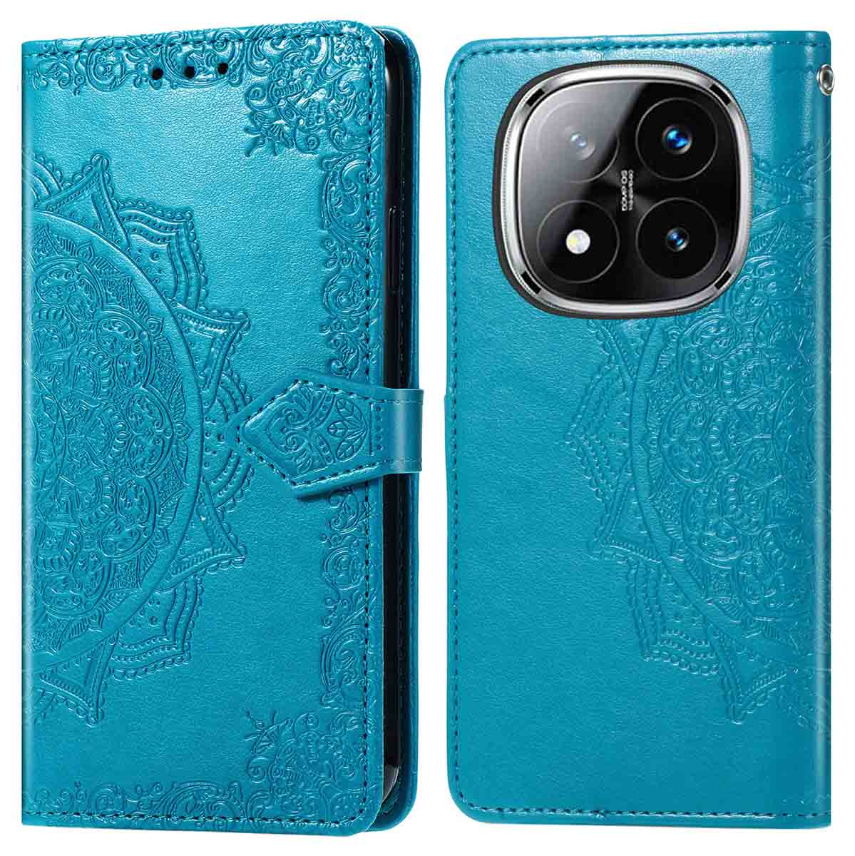 imoshion Mandala Klapphülle für das Xiaomi Redmi Note 14 Pro (4G) - Türkis