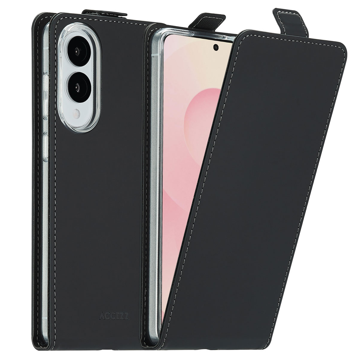 Accezz Flip Case für das Samsung Galaxy S25 Edge - Schwarz
