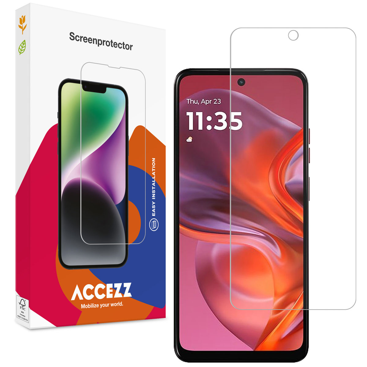 Accezz Screen Protector aus gehärtetem Glas für das Motorola Moto G05 / E15