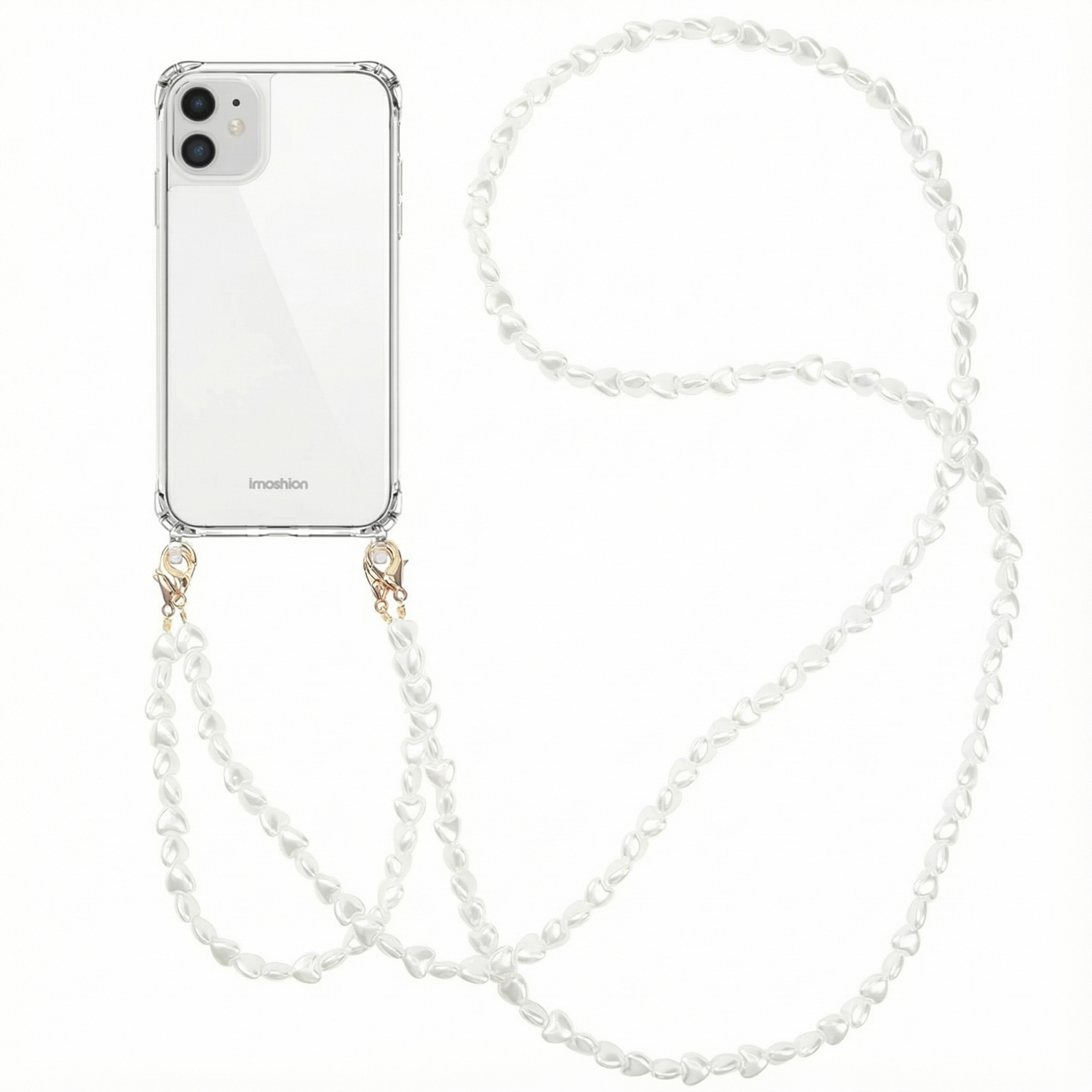 imoshion Back Cover mit Band + Armband für das Apple iPhone 11 - Perlenherzen