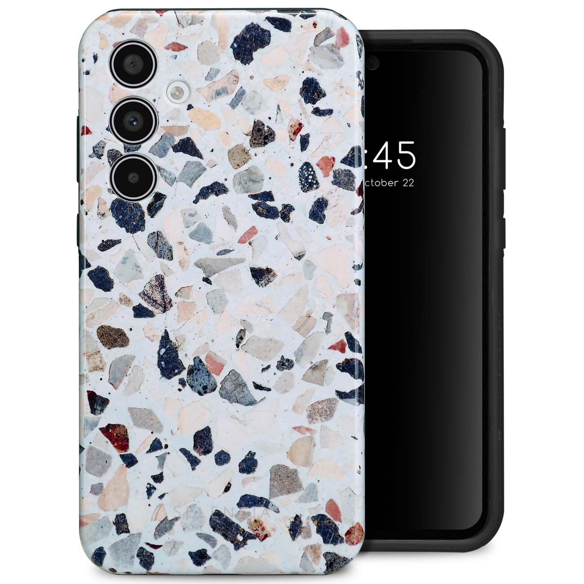 Selencia Vivid Back Cover für das Samsung Galaxy A35 - Chic Terazzo