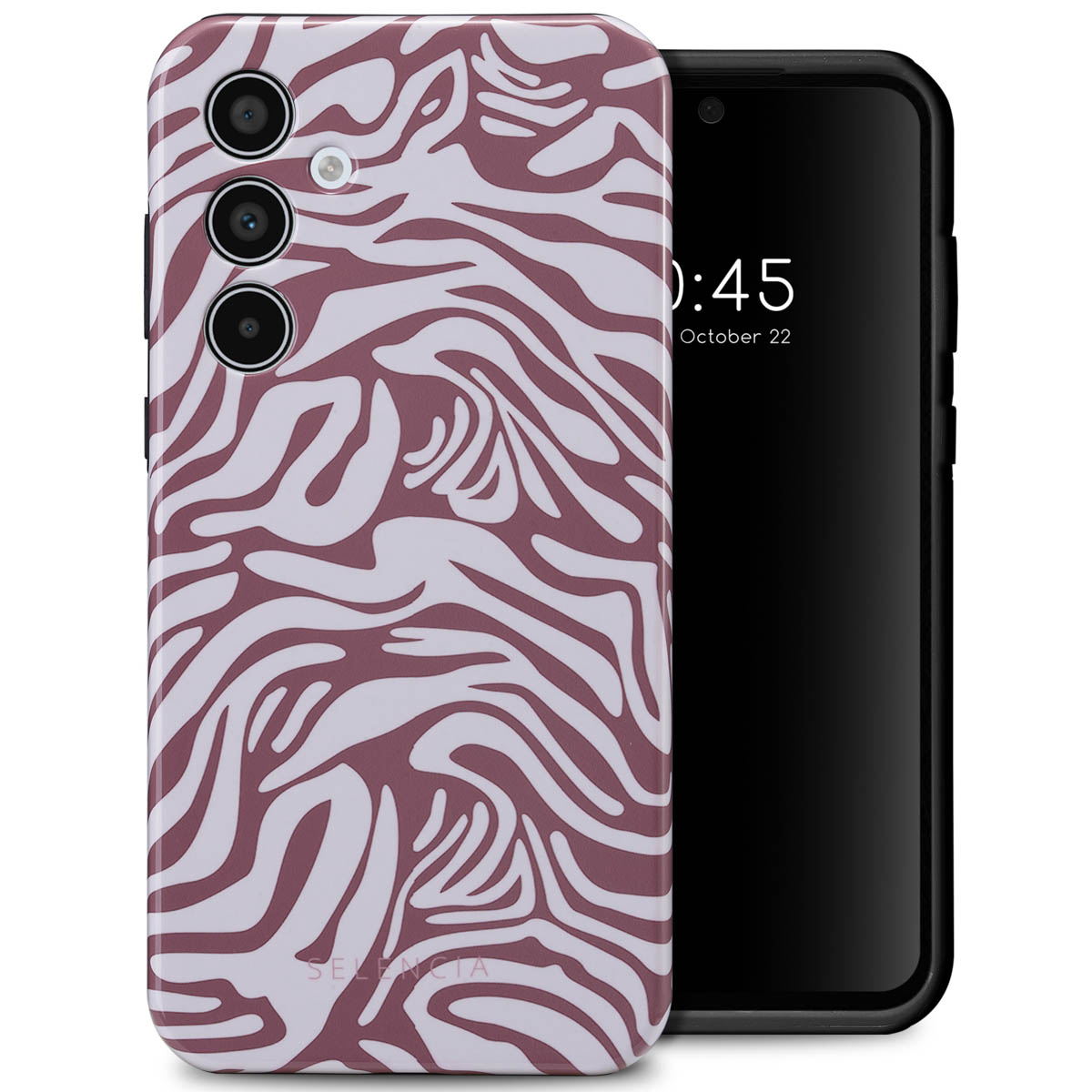 Selencia Vivid Back Cover für das Samsung Galaxy A35 - Trippy Swirl Dark Rose