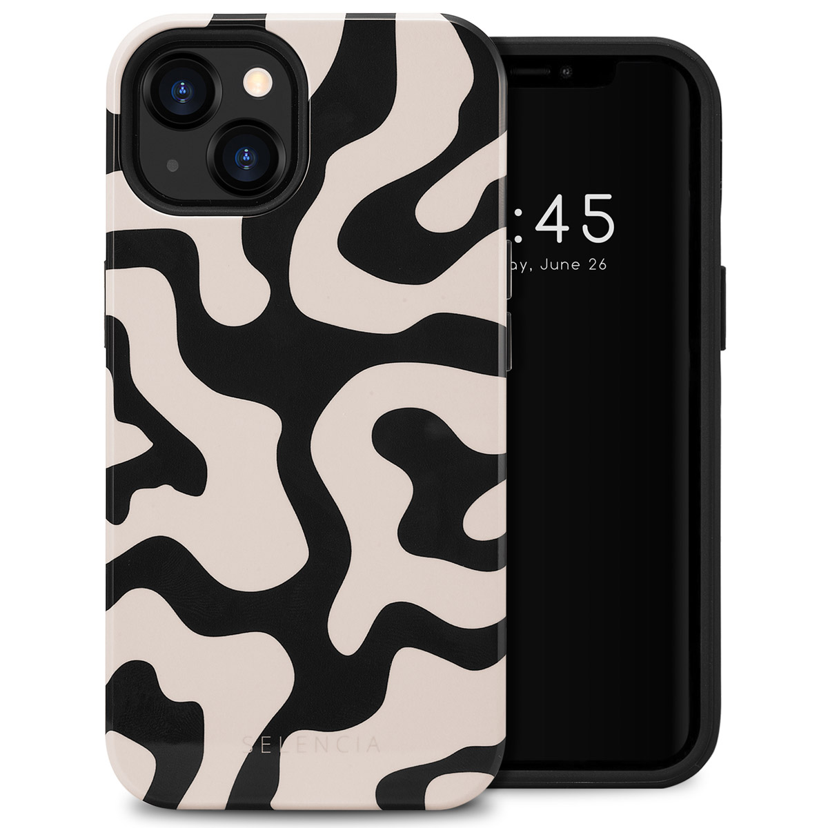 Selencia Vivid Back Cover für das Apple iPhone 13 - Art Wave Black