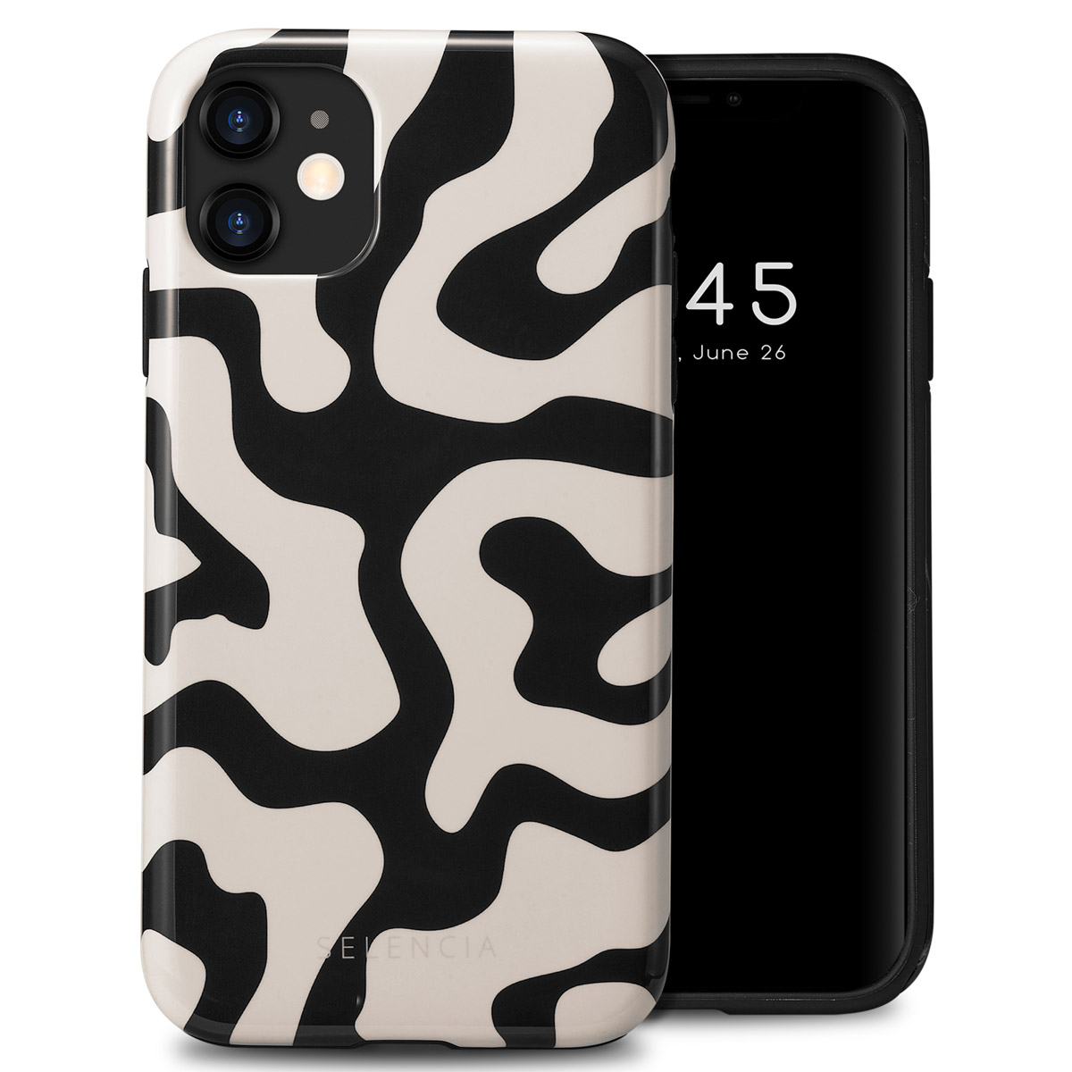 Selencia Vivid Back Cover für das Apple iPhone 11 - Art Wave Black