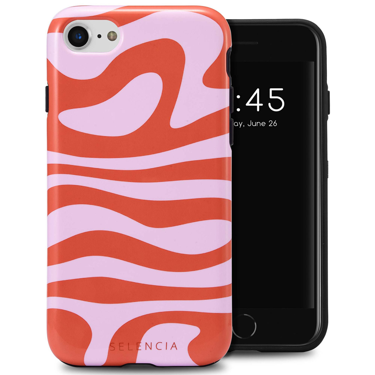 Selencia Vivid Back Cover für das Apple iPhone SE (2022 / 2020) / 8 / 7 / 6(s) - Dream Swirl Pink