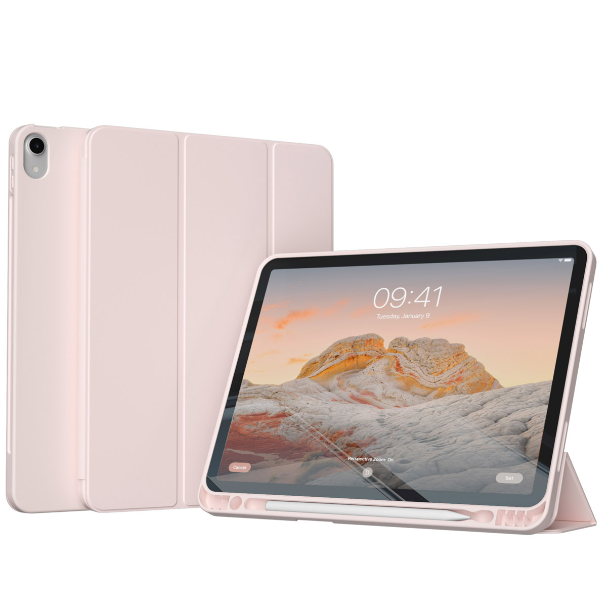 Accezz Smarte Klapphülle aus Silikon für das Apple iPad Air 11 Zoll (2026) M4 / (2025) M3 / (2024) M2 / Air 5 (2022) / Air 4 (2020) - Rosa