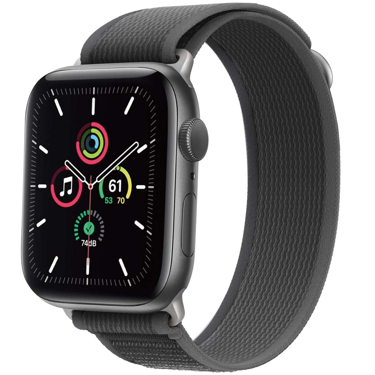 imoshion Nylon Trail Armband für  Apple Watch | 38/40/41/42 mm - Black / Grey