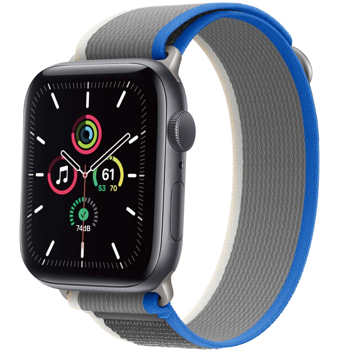 imoshion Nylon Trail Armband für Apple Watch | 44/45/46/49 mm - Blue / Grey