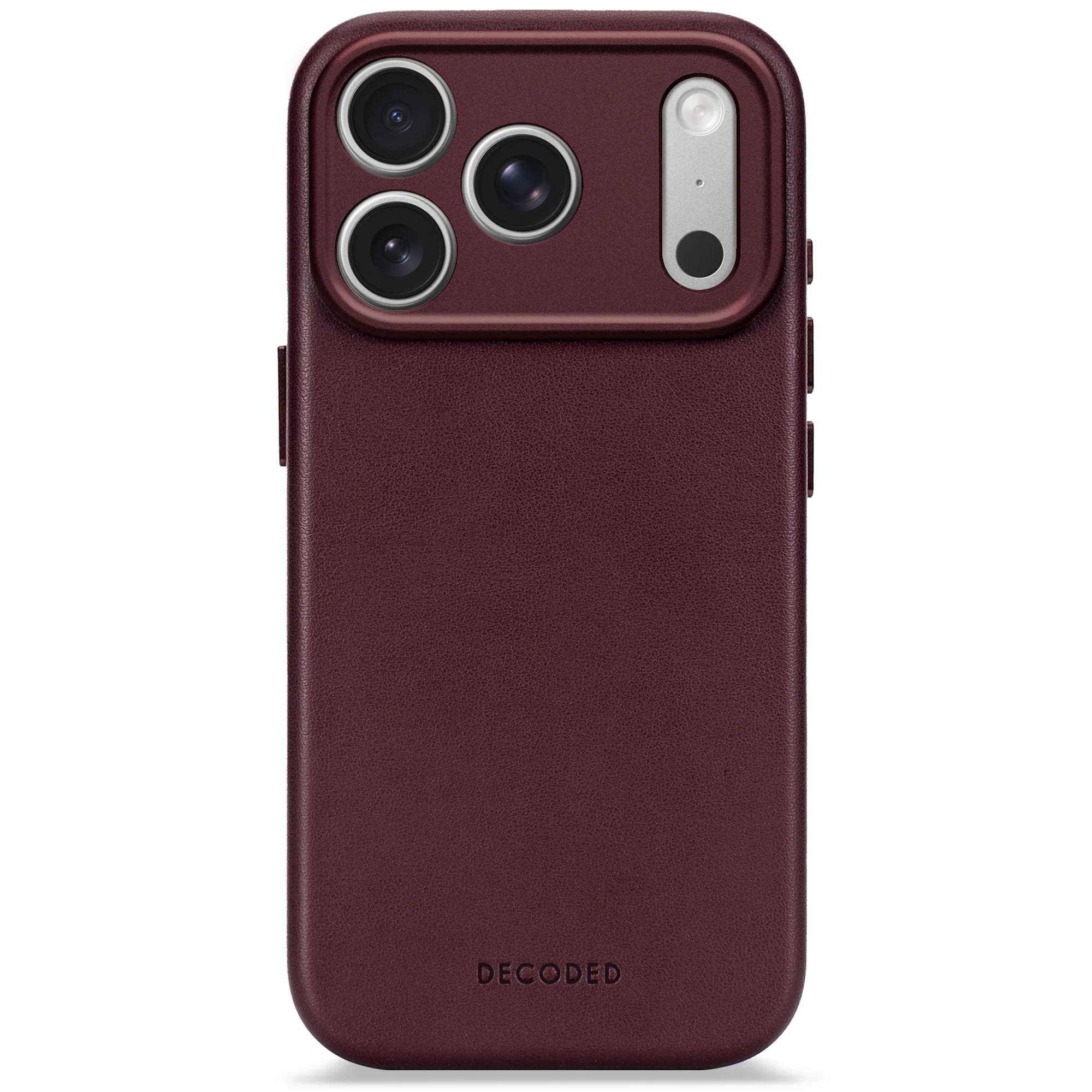 Decoded Leather Backcover MagSafe für das Apple iPhone 17 Pro - Burgundy