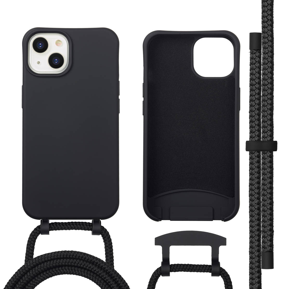 imoshion Color Backcover mit abnehmbarem Handykette und MagSafe für das Apple iPhone 14 - Schwarz