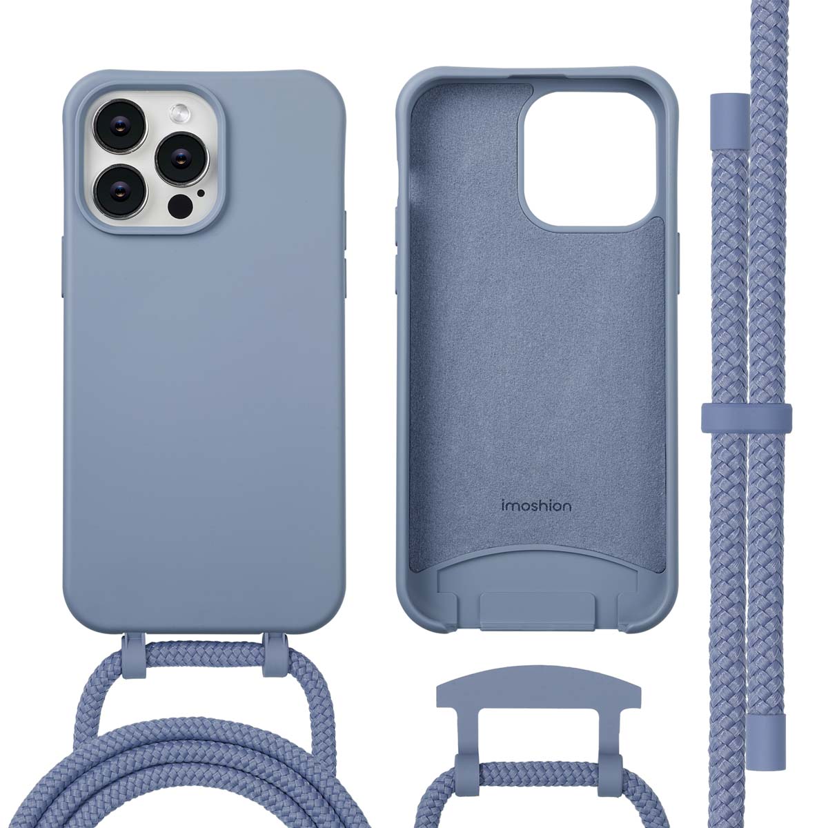 imoshion Color Backcover mit abnehmbarem Handykette und MagSafe für das Apple iPhone 14 Pro Max - Ash Blue